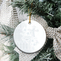 Tonga Ngatu Kupesi White Sunday Fakame Ceramic Ornament Koe Otua Mo Tonga Ko Hoku Tofia LT7 - Polynesian Pride