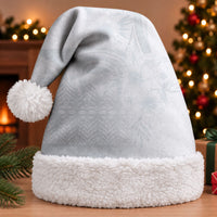 Tonga Ngatu Kupesi White Sunday Fakame Christmas Santa Hat Koe Otua Mo Tonga Ko Hoku Tofia LT7 With Fur White - Polynesian Pride