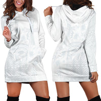 Tonga Ngatu Kupesi White Sunday Fakame Hoodie Dress Koe Otua Mo Tonga Ko Hoku Tofia LT7 - Polynesian Pride