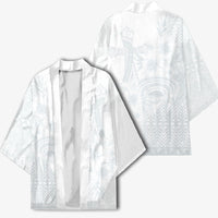 Tonga Ngatu Kupesi White Sunday Fakame Kimono Koe Otua Mo Tonga Ko Hoku Tofia LT7 - Polynesian Pride