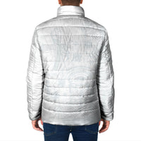 Tonga Ngatu Kupesi White Sunday Fakame Padded Jacket Koe Otua Mo Tonga Ko Hoku Tofia LT7 - Polynesian Pride