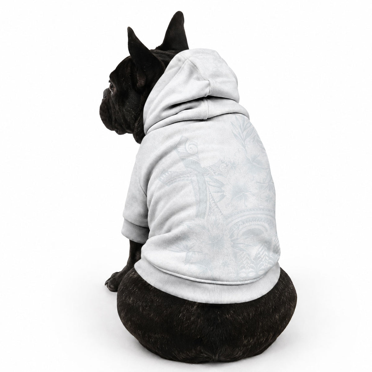 Tonga Ngatu Kupesi White Sunday Fakame Pet Hoodie Koe Otua Mo Tonga Ko Hoku Tofia LT7 - Polynesian Pride