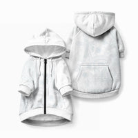 Tonga Ngatu Kupesi White Sunday Fakame Pet Hoodie Koe Otua Mo Tonga Ko Hoku Tofia LT7 Zip-up White - Polynesian Pride
