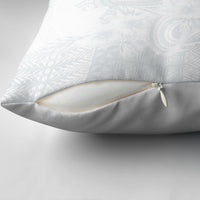 Tonga Ngatu Kupesi White Sunday Fakame Pillow Cover Koe Otua Mo Tonga Ko Hoku Tofia LT7 - Polynesian Pride