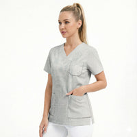 Tonga Ngatu Kupesi White Sunday Fakame Scrub Top Koe Otua Mo Tonga Ko Hoku Tofia LT7 - Polynesian Pride