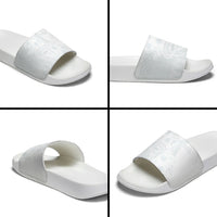 Tonga Ngatu Kupesi White Sunday Fakame Slide Sandals Koe Otua Mo Tonga Ko Hoku Tofia LT7 - Polynesian Pride