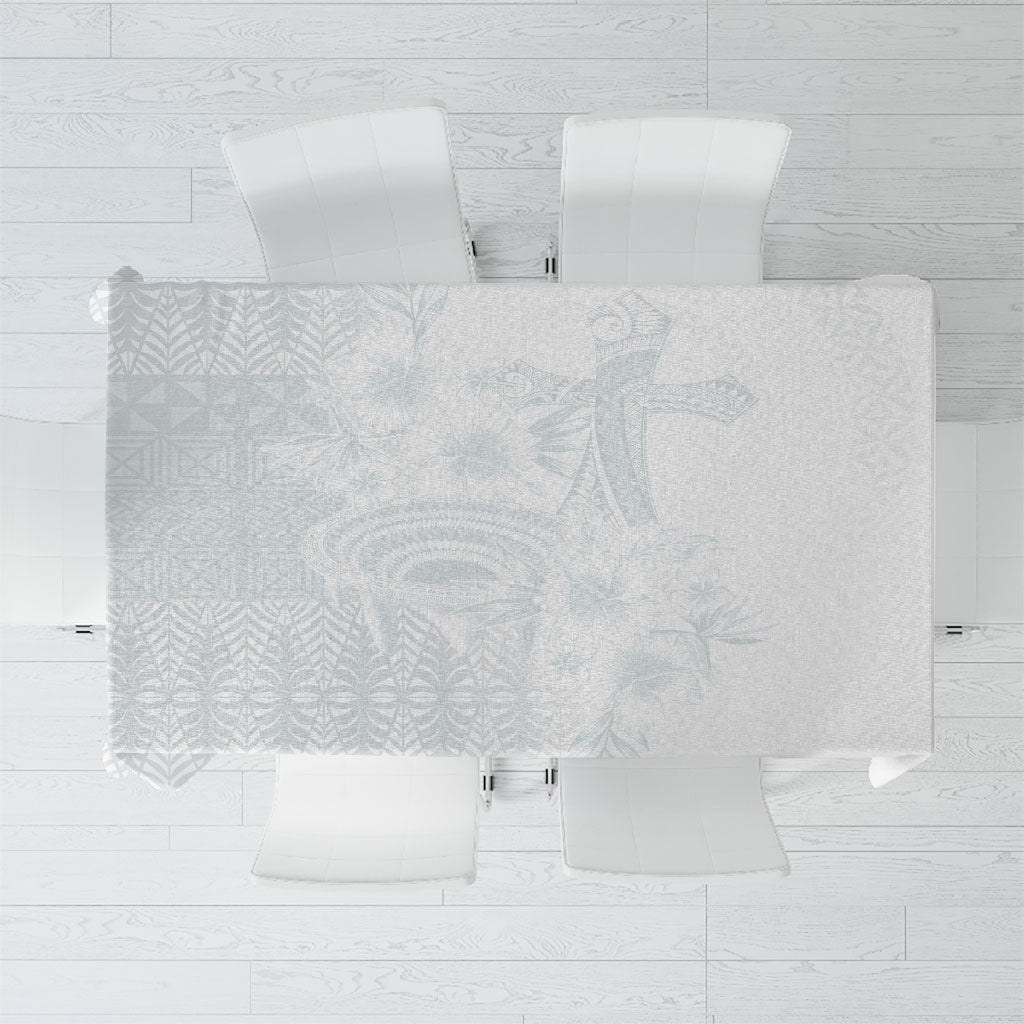 Tonga Ngatu Kupesi White Sunday Fakame Tablecloth Koe Otua Mo Tonga Ko Hoku Tofia