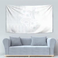 Tonga Ngatu Kupesi White Sunday Fakame Tapestry Koe Otua Mo Tonga Ko Hoku Tofia LT7 - Polynesian Pride