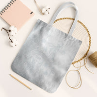 Tonga Ngatu Kupesi White Sunday Fakame Tote Bag Koe Otua Mo Tonga Ko Hoku Tofia LT7 White Strap One Size White - Polynesian Pride