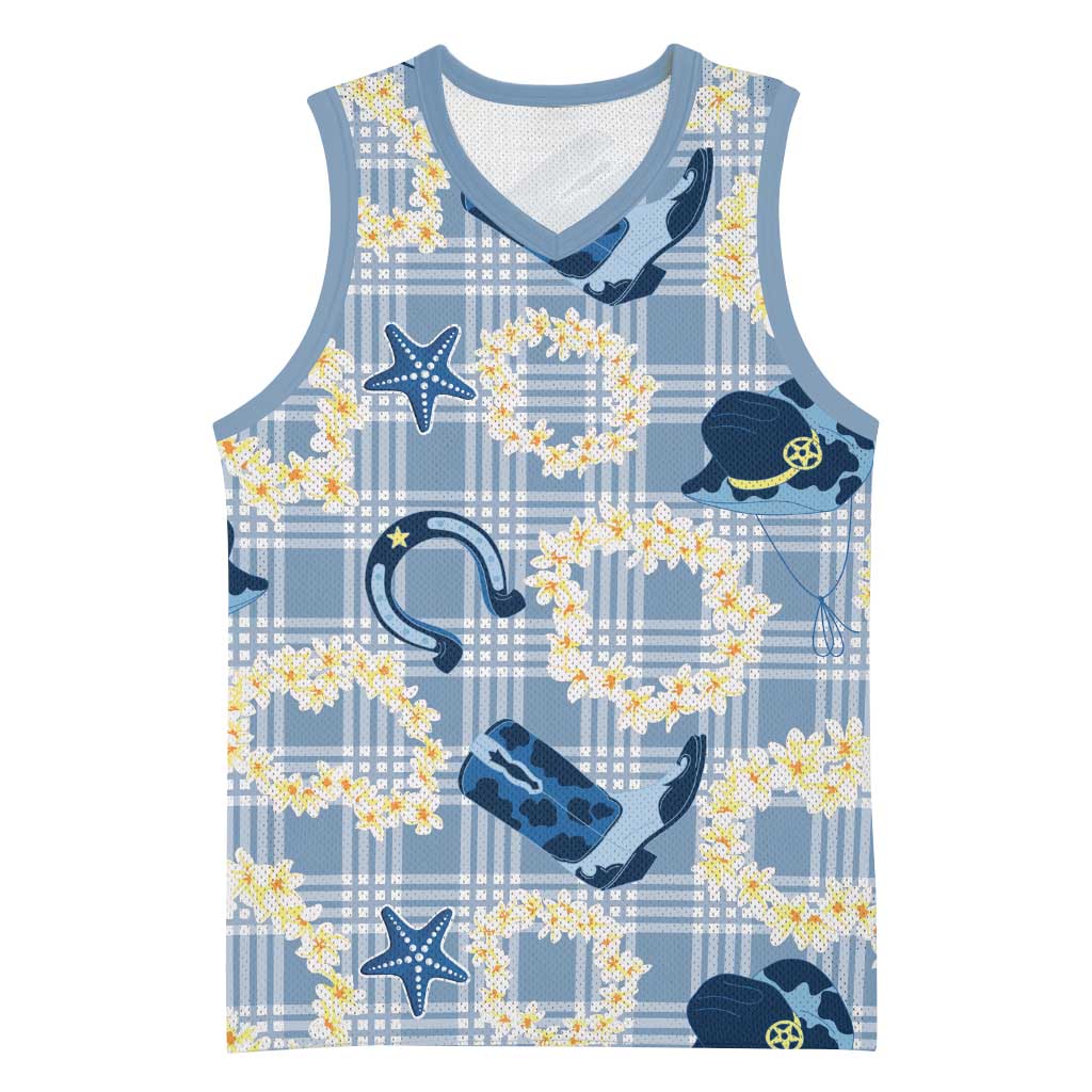 Aloha Hawaii Paniolo Jeans Palaka Basketball Jersey Coastal Rodeo - Polynesian Pride