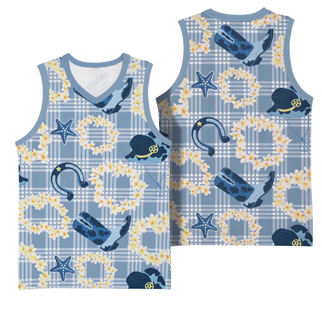 Aloha Hawaii Paniolo Jeans Palaka Basketball Jersey Coastal Rodeo - Polynesian Pride