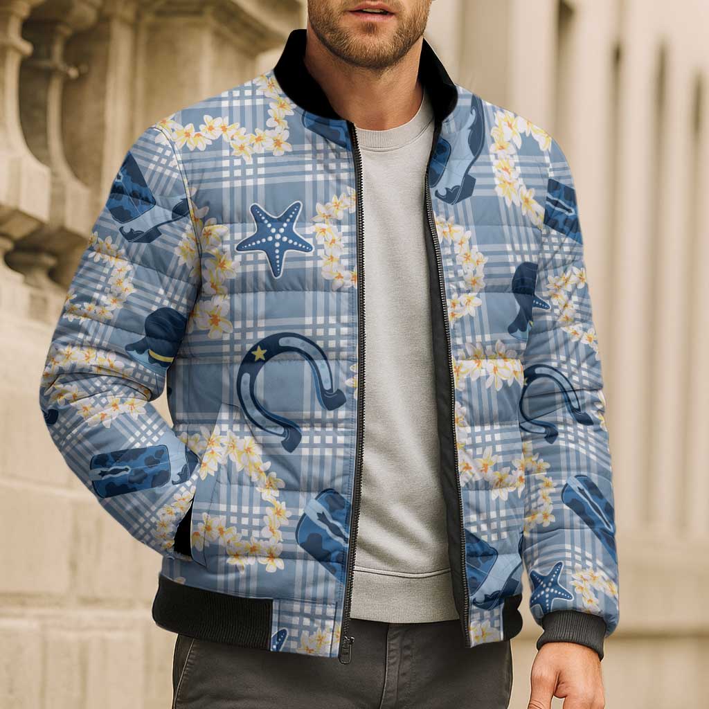 Aloha Hawaii Paniolo Jeans Palaka Bomber Puffer Jacket Coastal Rodeo - Polynesian Pride