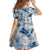 Aloha Hawaii Paniolo Jeans Palaka Family Matching Off The Shoulder Long Sleeve Dress and Hawaiian Shirt Coastal Rodeo - Polynesian Pride