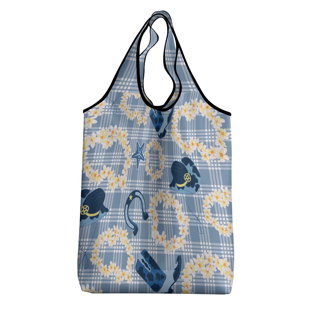 Aloha Hawaii Paniolo Jeans Palaka Grocery Bag Coastal Rodeo - Polynesian Pride