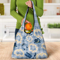 Aloha Hawaii Paniolo Jeans Palaka Grocery Bag Coastal Rodeo - Polynesian Pride