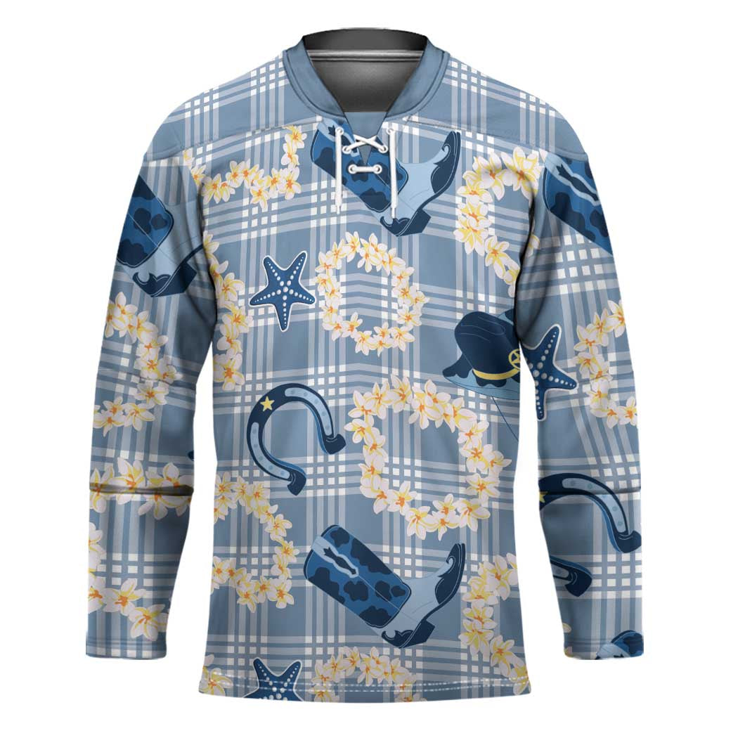 Aloha Hawaii Paniolo Jeans Palaka Hockey Jersey Coastal Rodeo - Polynesian Pride