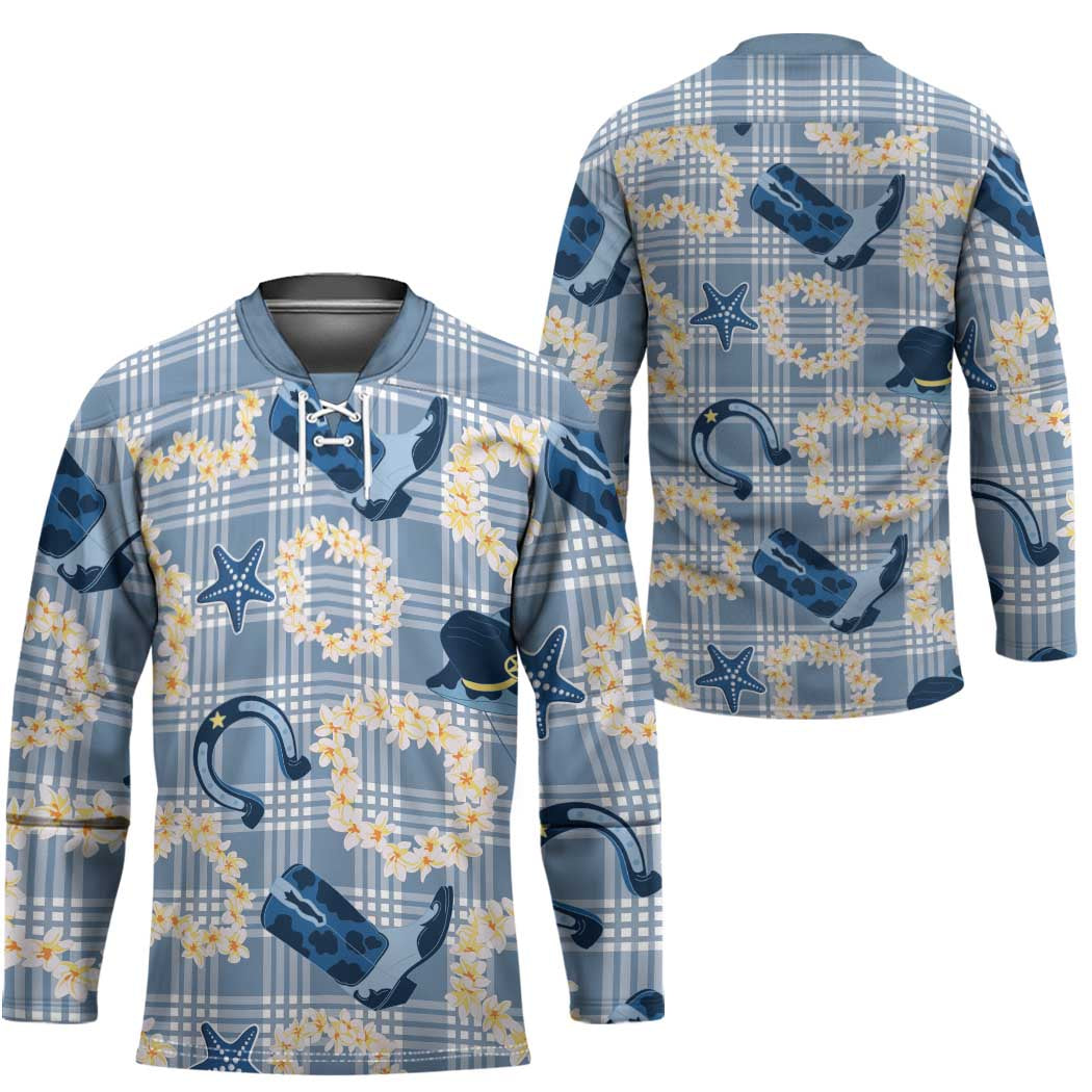 Aloha Hawaii Paniolo Jeans Palaka Hockey Jersey Coastal Rodeo - Polynesian Pride