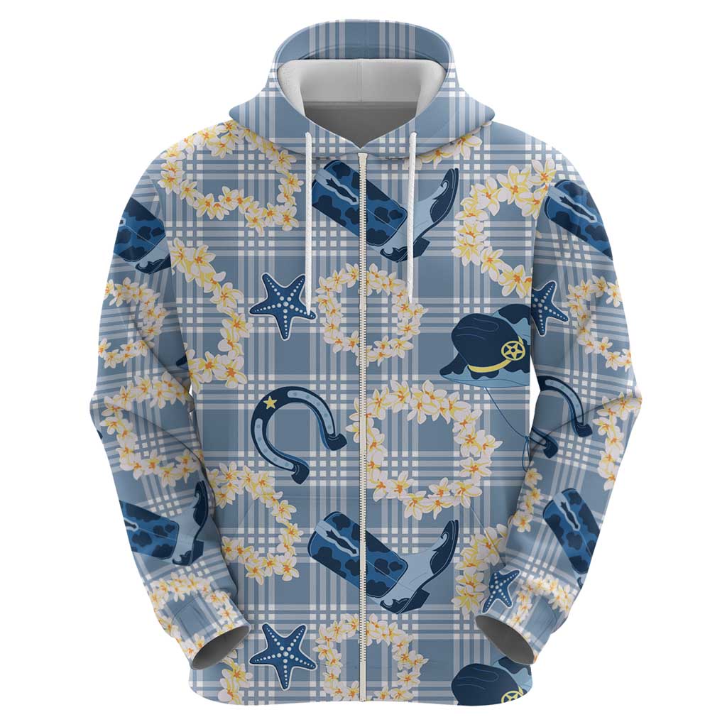 Aloha Hawaii Paniolo Jeans Palaka Hoodie Coastal Rodeo - Polynesian Pride