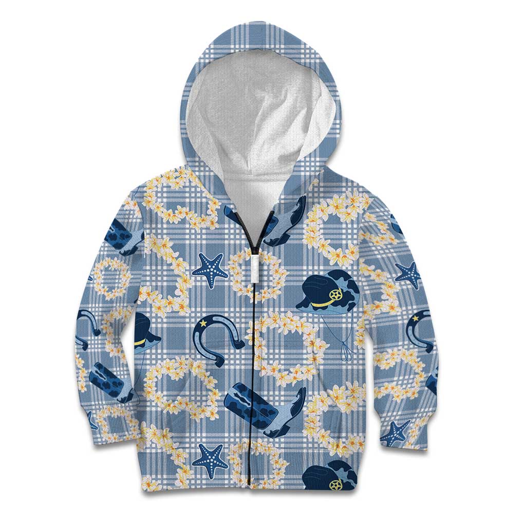 Aloha Hawaii Paniolo Jeans Palaka Kid Hoodie Coastal Rodeo - Polynesian Pride