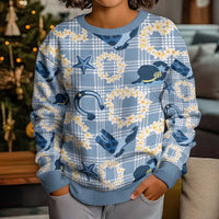Aloha Hawaii Paniolo Jeans Palaka Kid Ugly Christmas Sweater Coastal Rodeo - Polynesian Pride