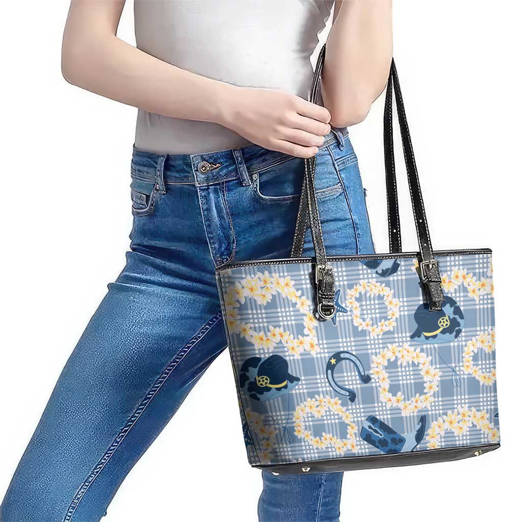 Aloha Hawaii Paniolo Jeans Palaka Leather Tote Bag Coastal Rodeo LT7 - Polynesian Pride