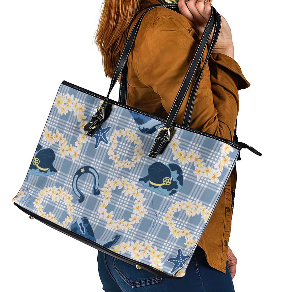 Aloha Hawaii Paniolo Jeans Palaka Leather Tote Bag Coastal Rodeo LT7 - Polynesian Pride