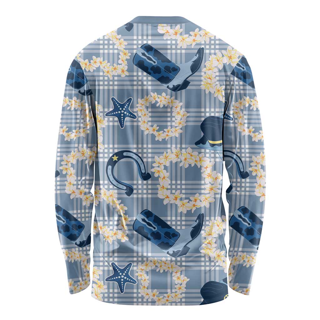 Aloha Hawaii Paniolo Jeans Palaka Long Sleeve Shirt Coastal Rodeo - Polynesian Pride