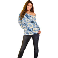 Aloha Hawaii Paniolo Jeans Palaka Off Shoulder Sweater Coastal Rodeo - Polynesian Pride