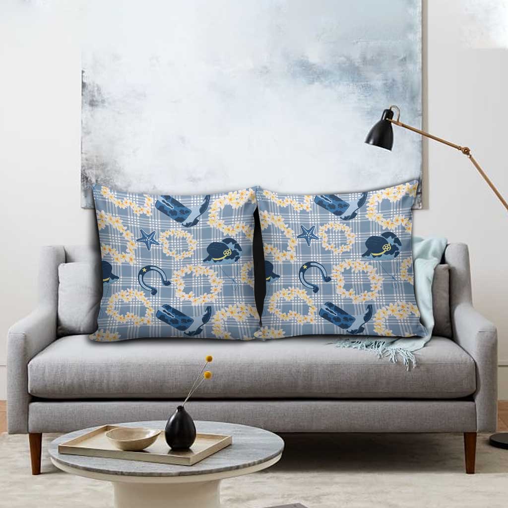 Aloha Hawaii Paniolo Jeans Palaka Pillow Cover Coastal Rodeo - Polynesian Pride