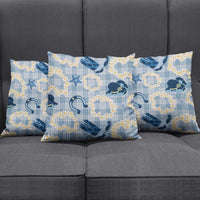 Aloha Hawaii Paniolo Jeans Palaka Pillow Cover Coastal Rodeo - Polynesian Pride