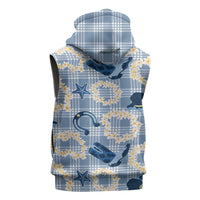 Aloha Hawaii Paniolo Jeans Palaka Sleeveless Zip Hoodie Coastal Rodeo - Polynesian Pride