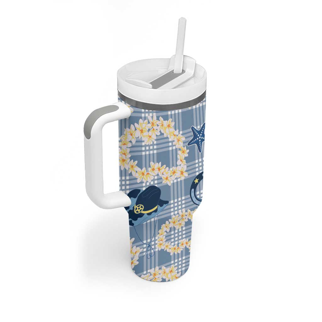 Aloha Hawaii Paniolo Jeans Palaka Tumbler With Handle Coastal Rodeo - Polynesian Pride