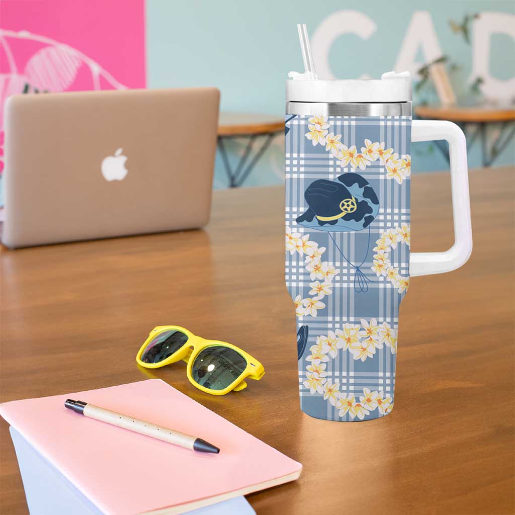 Aloha Hawaii Paniolo Jeans Palaka Tumbler With Handle Coastal Rodeo - Polynesian Pride