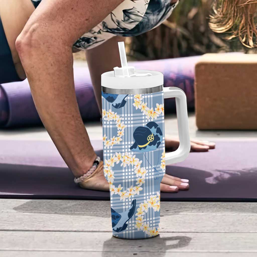Aloha Hawaii Paniolo Jeans Palaka Tumbler With Handle Coastal Rodeo - Polynesian Pride