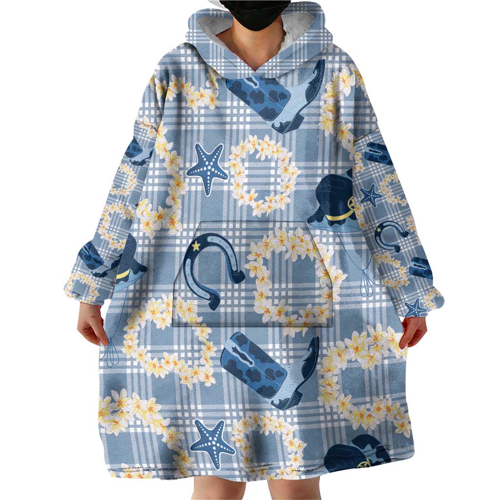 Aloha Hawaii Paniolo Jeans Palaka Wearable Blanket Hoodie Coastal Rodeo - Polynesian Pride