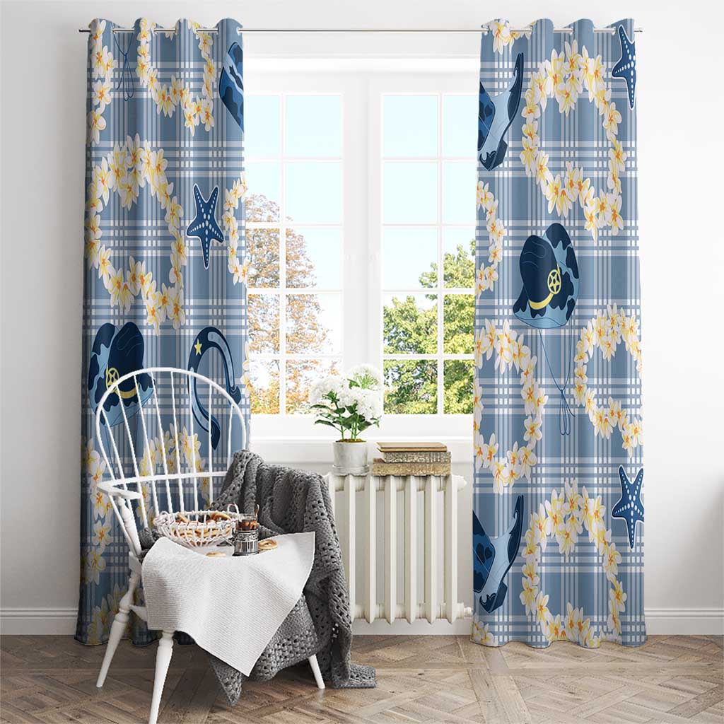 Aloha Hawaii Paniolo Jeans Palaka Window Curtain Coastal Rodeo - Polynesian Pride