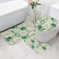 Aloha Hawaii Paniolo Mint Palaka Bathroom Set Coastal Rodeo - Polynesian Pride