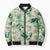 Aloha Hawaii Paniolo Mint Palaka Bomber Puffer Jacket Coastal Rodeo - Polynesian Pride