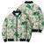 Aloha Hawaii Paniolo Mint Palaka Bomber Puffer Jacket Coastal Rodeo - Polynesian Pride