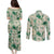 Aloha Hawaii Paniolo Mint Palaka Couples Matching Puletasi and Long Sleeve Button Shirt Coastal Rodeo - Polynesian Pride
