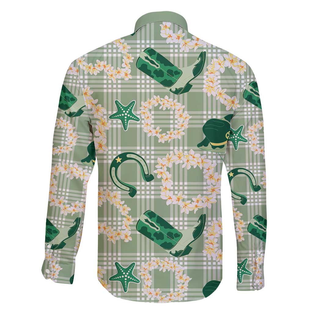 Aloha Hawaii Paniolo Mint Palaka Family Matching Short Sleeve Bodycon Dress and Hawaiian Shirt Coastal Rodeo - Polynesian Pride