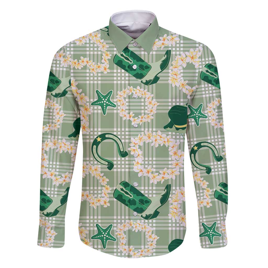 Aloha Hawaii Paniolo Mint Palaka Family Matching Tank Maxi Dress and Hawaiian Shirt Coastal Rodeo - Polynesian Pride