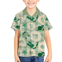 Aloha Hawaii Paniolo Mint Palaka Hawaiian Shirt Coastal Rodeo - Polynesian Pride