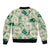 Aloha Hawaii Paniolo Mint Palaka Sleeve Zip Bomber Jacket Coastal Rodeo - Polynesian Pride