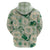 Aloha Hawaii Paniolo Mint Palaka Zip Hoodie Coastal Rodeo - Polynesian Pride