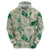 Aloha Hawaii Paniolo Mint Palaka Zip Hoodie Coastal Rodeo - Polynesian Pride
