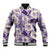 Aloha Hawaii Paniolo Lavender Palaka Baseball Jacket Coastal Rodeo - Polynesian Pride