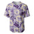 Aloha Hawaii Paniolo Lavender Palaka Baseball Jersey Coastal Rodeo - Polynesian Pride