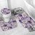 Aloha Hawaii Paniolo Lavender Palaka Bathroom Set Coastal Rodeo - Polynesian Pride
