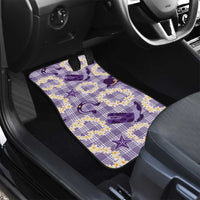 Aloha Hawaii Paniolo Lavender Palaka Car Mats Coastal Rodeo - Polynesian Pride
